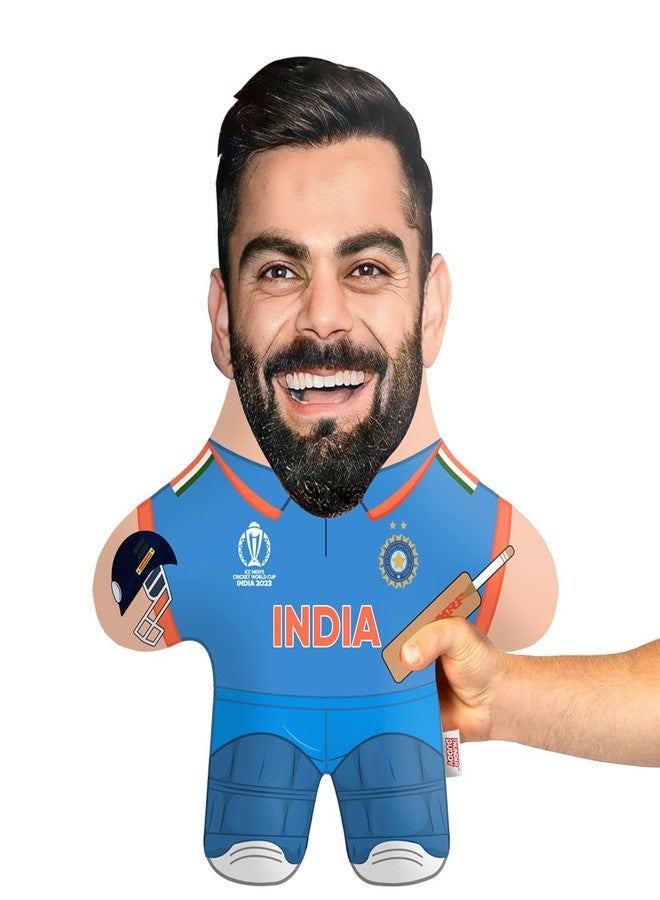 THUNDER BUDDY Thunder Buddies Indian Cricketer Face Pillow Mini Me - Decorative Signage, Unique Gift for Cricket Fans, Home Decor, Car Accessory - Image 1